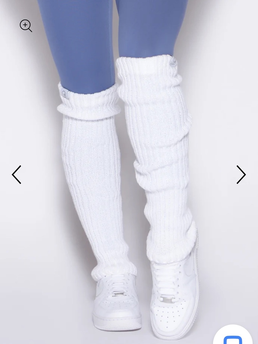 NEW! Bombshell Sportswear White Scrunch Leg Warmer socks